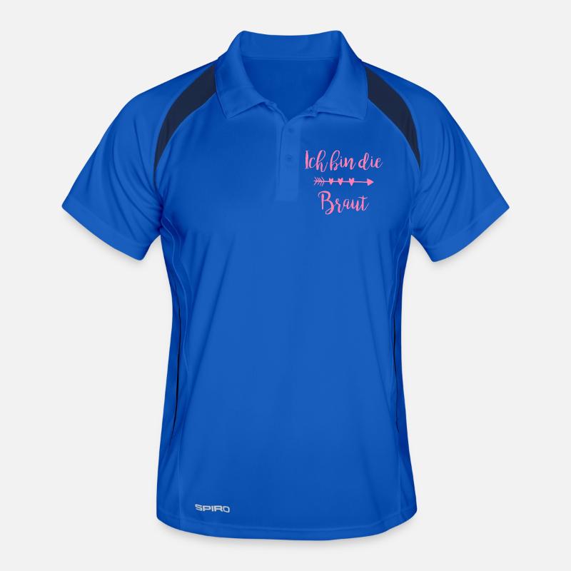 Ich bin die Braut Herzpfeil Script - Männer Polo atmungsaktiv - Königsblau/Navy