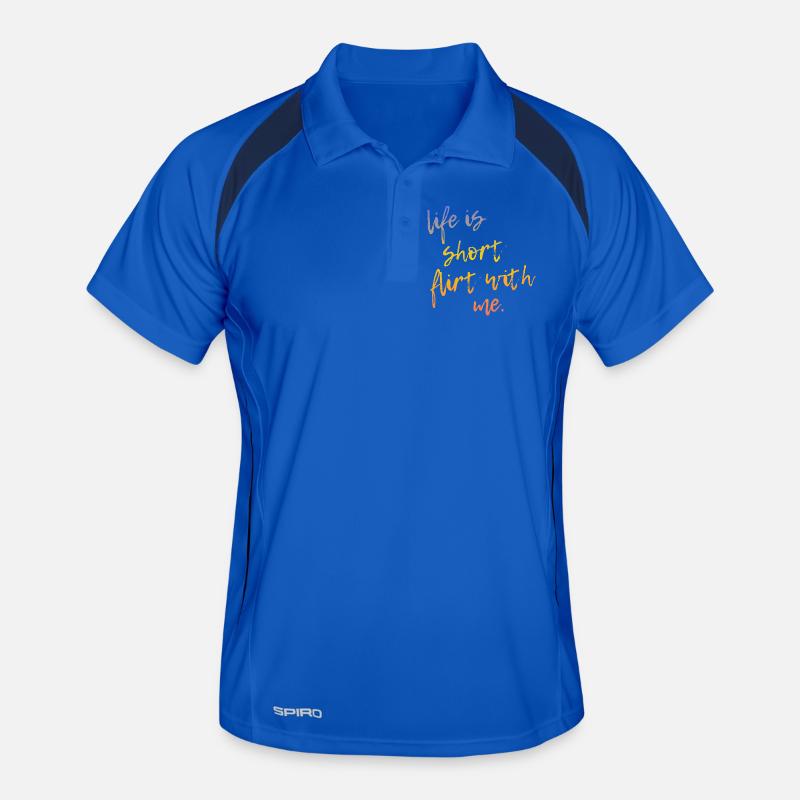 La vie est courte Draguette avec moi - Tour Gradient Script Polo respirant Homme