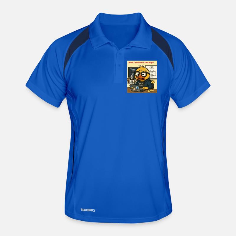 Funny Coding Duck Illustration Men's Polo breathable