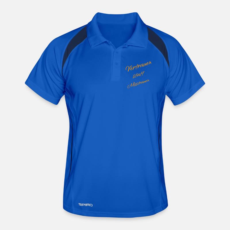 Vertrauen statt Misstrauen – Mindset Spruch Polo respirant Homme