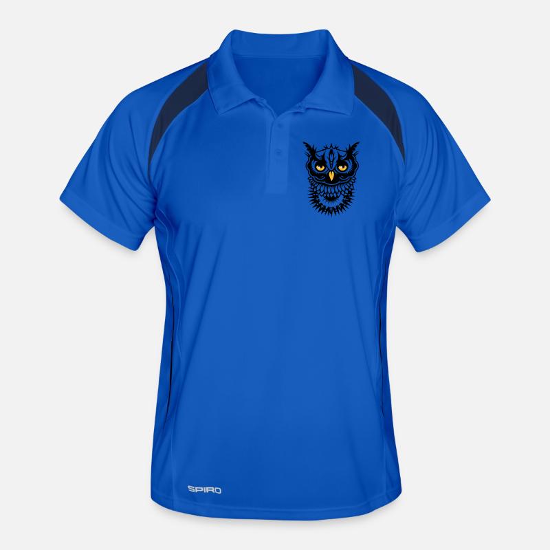 Gesicht einer Eule Männer Polo atmungsaktiv