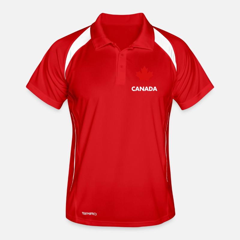 Red Maple Leaf Canada Emblem Tee Männer Polo atmungsaktiv