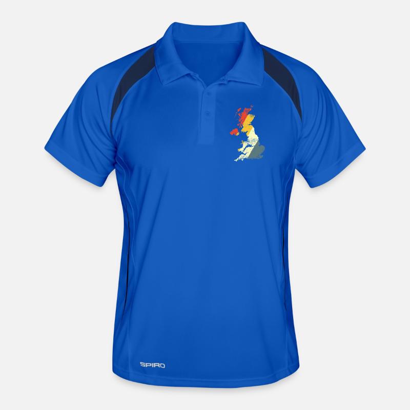 UK Map Prism Gradient Men's Polo breathable