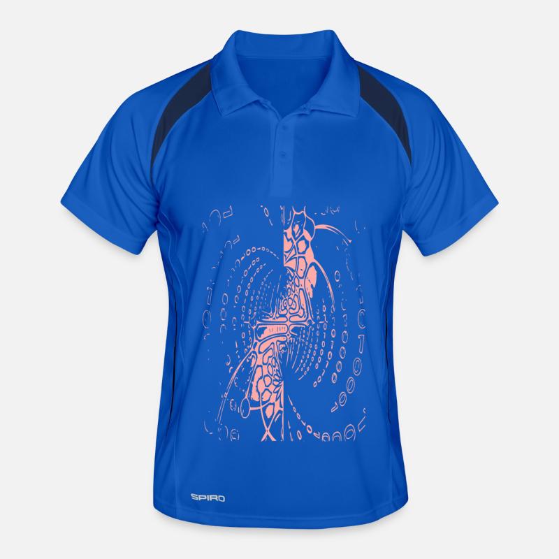 Spirale der Bytes: Meditationsfigur Männer Polo atmungsaktiv