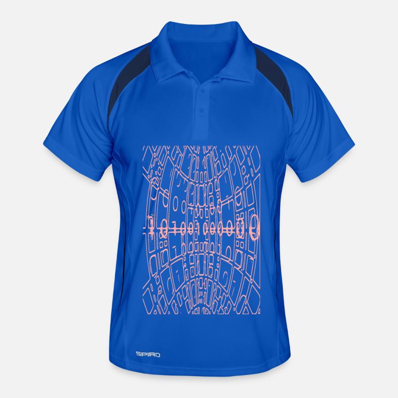 Binary Code Abstract (pink) Men's Polo breathable
