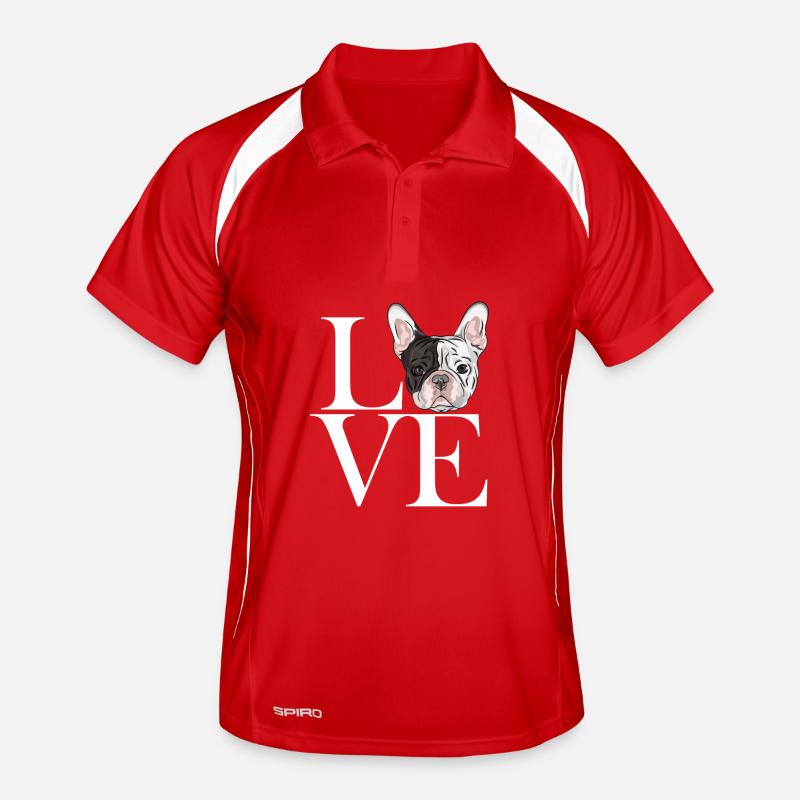 blanc bouledogue français Polo respirant Homme