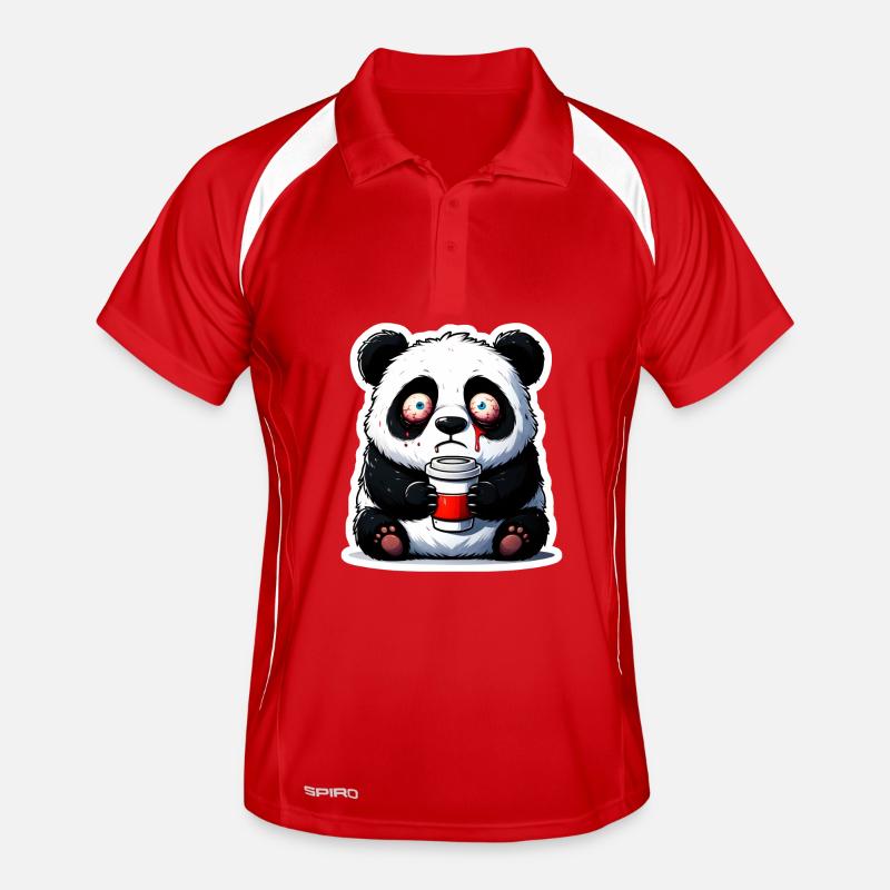 Panda à la caféine Polo respirant Homme