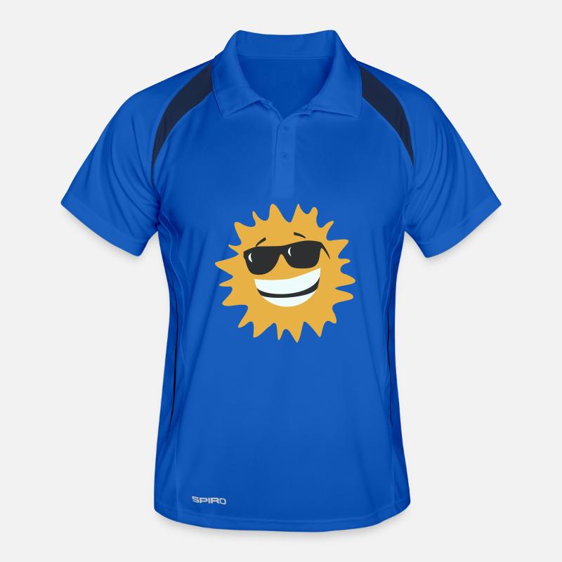 Sunburst Sourire avec des lunettes de soleil Polo respirant Homme