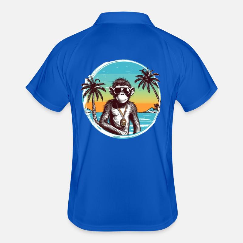 Cool Monkey * Conception de plage d’été Polo respirant Homme