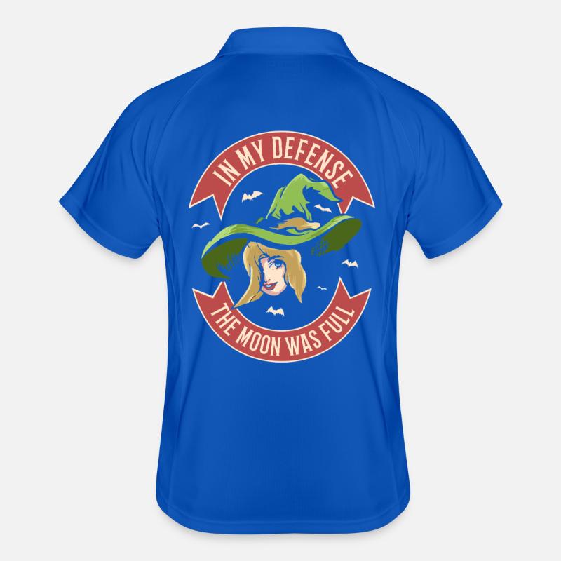 Magical witch with moon motto Men's Polo breathable