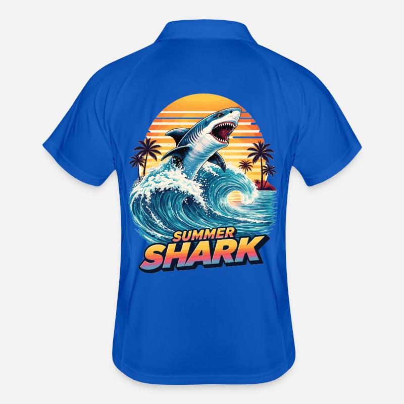 Summer Shark Men's Polo breathable