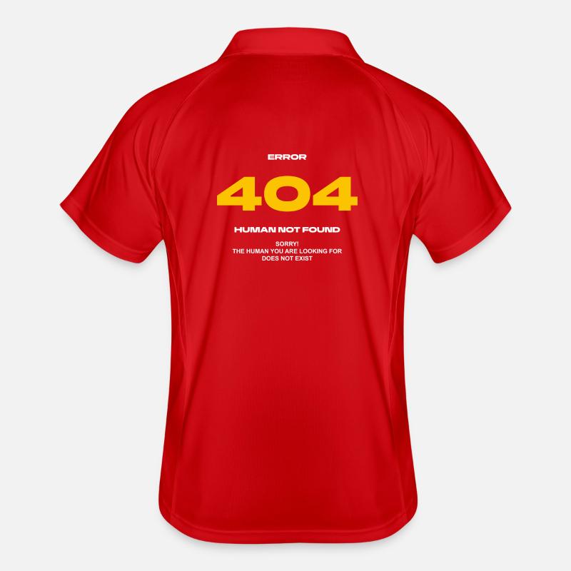 Error 404 Human not found Männer Polo atmungsaktiv