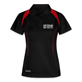 Suisse - Grande depuis 1291 - Schweiz - Schwiiz - Polo respirant Femme - noir/rouge - Devant