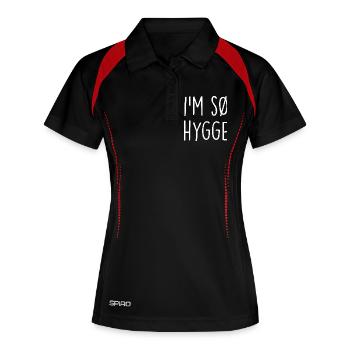 Hygge Danemark Dänemark - Polo respirant Femme - noir/rouge - Devant
