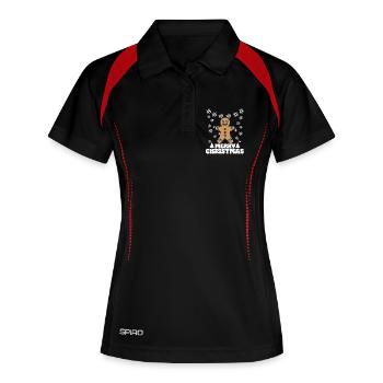 Gingerbread Christmas Merry Christmas - Women's Polo breathable - black/red - Front