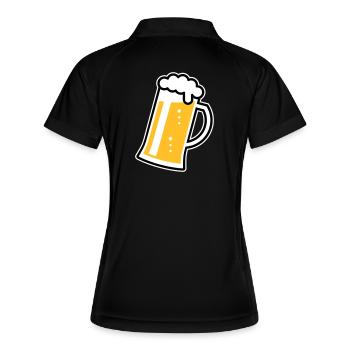 XLustiges Design Für Fröhliche Anlässe (R / 3) - Frauen Polo atmungsaktiv - Schwarz/Rot - Hinten