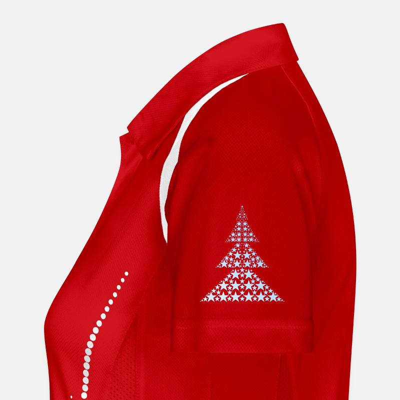 Blauer Weihnachtsbaum Frauen Polo atmungsaktiv