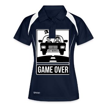 Just Married – Game Over (2C) - Polo respirant Femme - marine/blanc - Devant