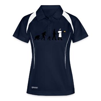 evolution_backer_122013_b_3c - Frauen Polo atmungsaktiv - Navy/Weiß - Vorne