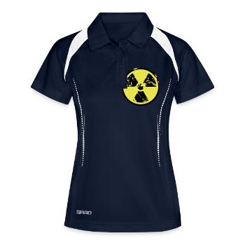 Radioactive - Frauen Polo atmungsaktiv - Navy/Weiß - Vorne