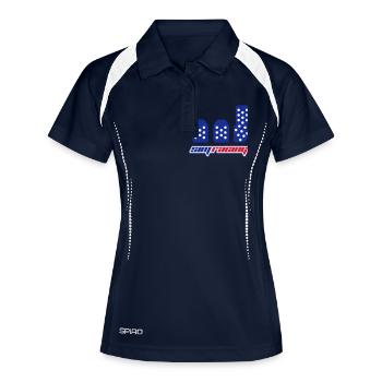 SimRacing /// Simracer /// top gear - Polo respirant Femme - marine/blanc - Devant