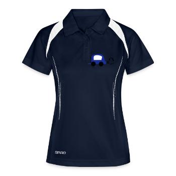 blue_car - Polo respirant Femme - marine/blanc - Devant