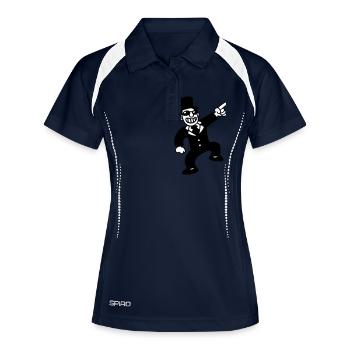 marié - Polo respirant Femme - marine/blanc - Devant