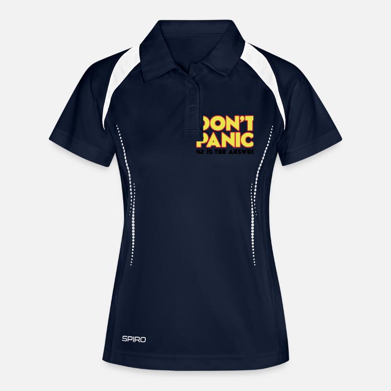 Do not panic - do not panic - 42 is the answer - Women's Polo breathable - navy/white