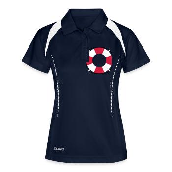 Treetanic Rettungsring - Frauen Polo atmungsaktiv - Navy/Weiß - Vorne