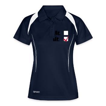 Doctorat - Polo respirant Femme - marine/blanc - Devant
