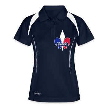 France Lys 02 - Polo respirant Femme - marine/blanc - Devant