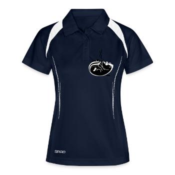 Stinktier - Frauen Polo atmungsaktiv - Navy/Weiß - Vorne