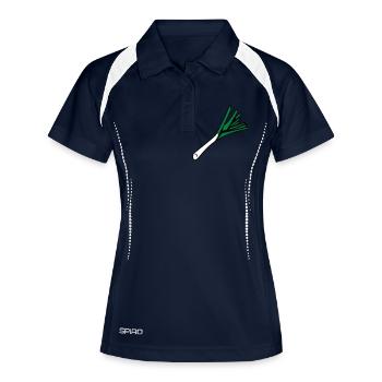 Vegetable Leek nature garden - Women's Polo breathable - navy/white - Front