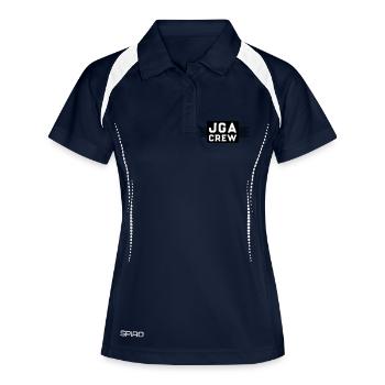 JGA Crew - Frauen Polo atmungsaktiv - Navy/Weiß - Vorne