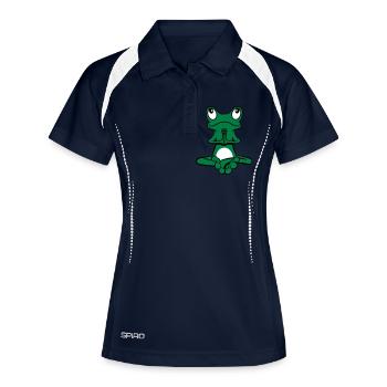 Frog meditation yoga - Women's Polo breathable - navy/white - Front