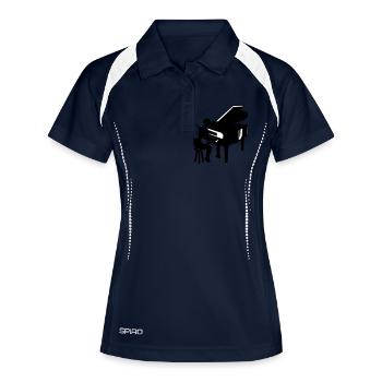 Piano Keys Instrument Playing Classical Music - Women's Polo breathable - navy/white - Front