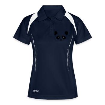 Panda Bear Face Cute Head Cute Smile Cute Nice - Women's Polo breathable - navy/white - Front