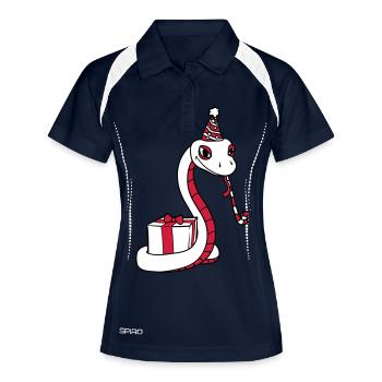 birthday party party gift snake face - Women's Polo breathable - navy/white - Front
