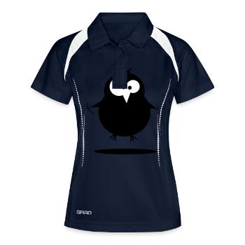 Vogel - Frauen Polo atmungsaktiv - Navy/Weiß - Vorne