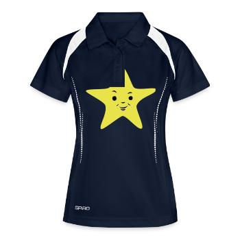 Laughing Star - Women's Polo breathable - navy/white - Front