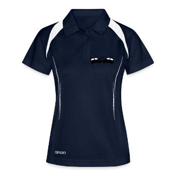 Car Crash - Frauen Polo atmungsaktiv - Navy/Weiß - Vorne