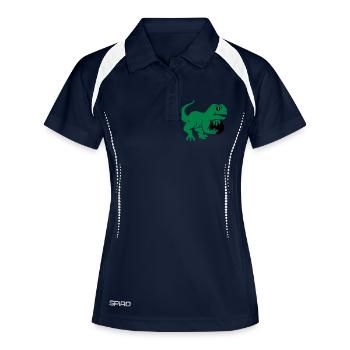bowling dino (3c) - Polo respirant Femme - marine/blanc - Devant
