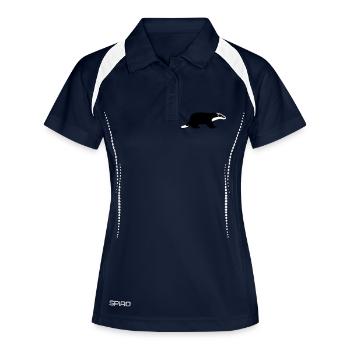 Dachs - Frauen Polo atmungsaktiv - Navy/Weiß - Vorne