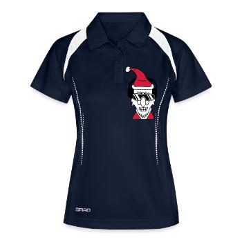 Party Santa Claus Cool Christmas Winter Music - Women's Polo breathable - navy/white - Front