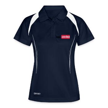 Kanalzerstörer - Frauen Polo atmungsaktiv - Navy/Weiß - Vorne