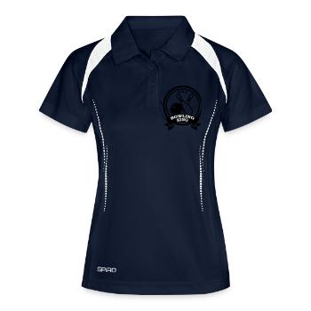 bowling_king___f2 - Polo respirant Femme - marine/blanc - Devant