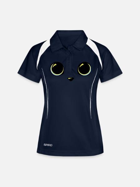cat eyes - Women's Polo breathable - navy/white