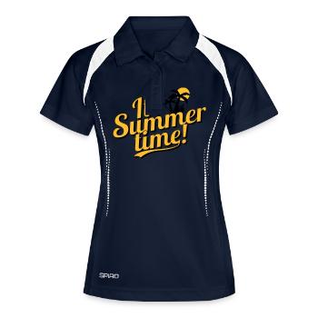 It's Summer Time - plage et vacances - Polo respirant Femme - marine/blanc - Devant