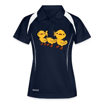 3 Équipe d’amis des canetons - Polo respirant Femme - marine/blanc - Devant