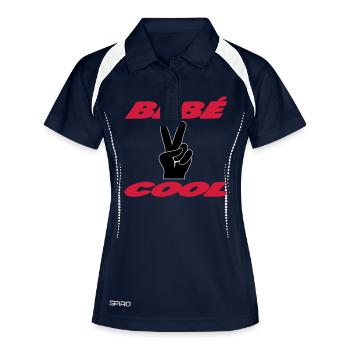 Bébé COOL - Polo respirant Femme - marine/blanc - Devant